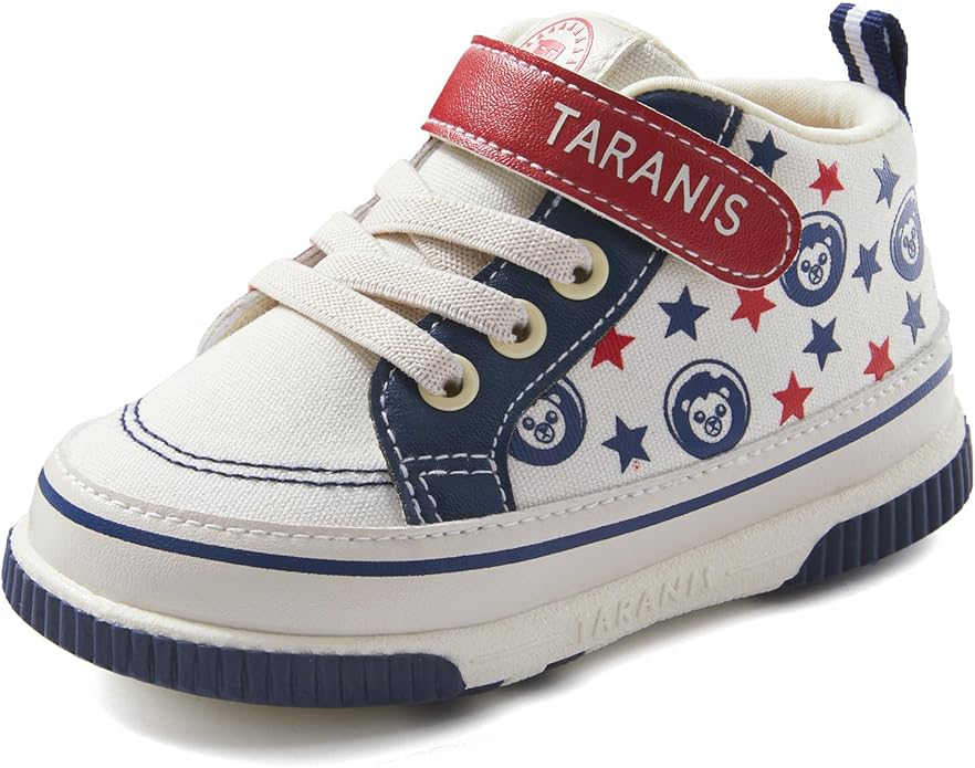 TARANIS Baby Squeaky Shoes Walking Sneakers with On/Off Squeaker Switch Non-Slip First Walkers Soft Rubber Toe Breathable Mesh