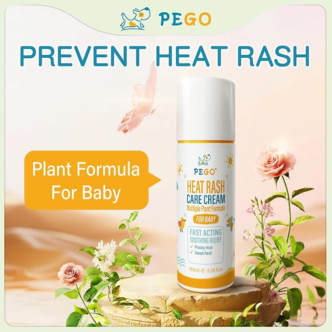 Heat Rash Care Cream for Babies | Prevents Prickly Heat, Sweat Rashes, Eczema & Skin Inflammation | Alleviating Discomfort for Babies Skin | 100ml/3.38oz (100ml/1pack)