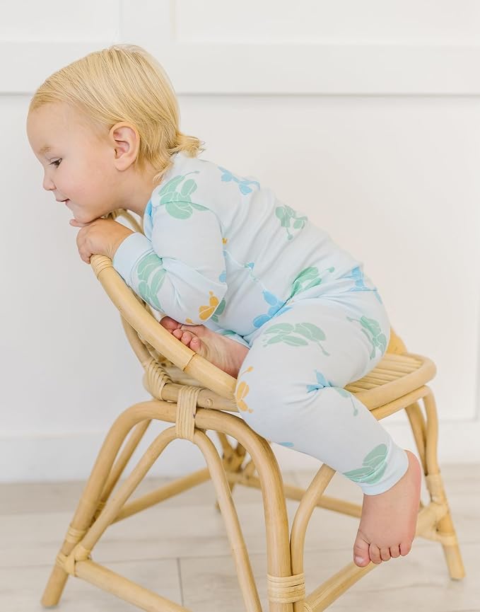 moimoln Sibling Matching 6M-8Y Soft Warm Cotton Modal Character Long Sleeve Snug-Fit Pajama Long Sleeve Sleepwear Daily