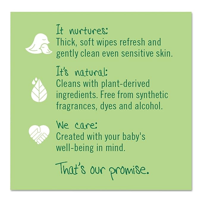 Seventh Generation 34219CT Free & Clear Baby Wipes, Refill, Unscented, White, 256/PK, 3 PK/CT