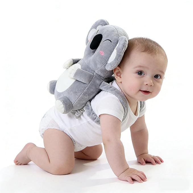 Feidoog Baby Head Protector Cushion Backpack with 3 Knee Pads for Walking & Crawling,Koala