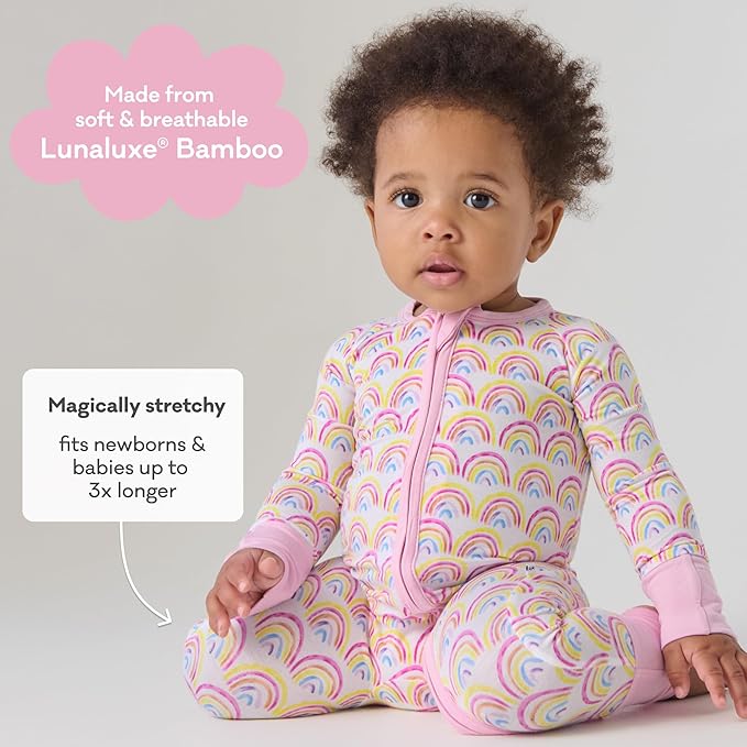 Little Sleepies Pajamas for Baby Boys & Girls, Viscose from Bamboo Baby Pajamas, Preemie & Newborn Sleepers, 2-Way Zipper PJs