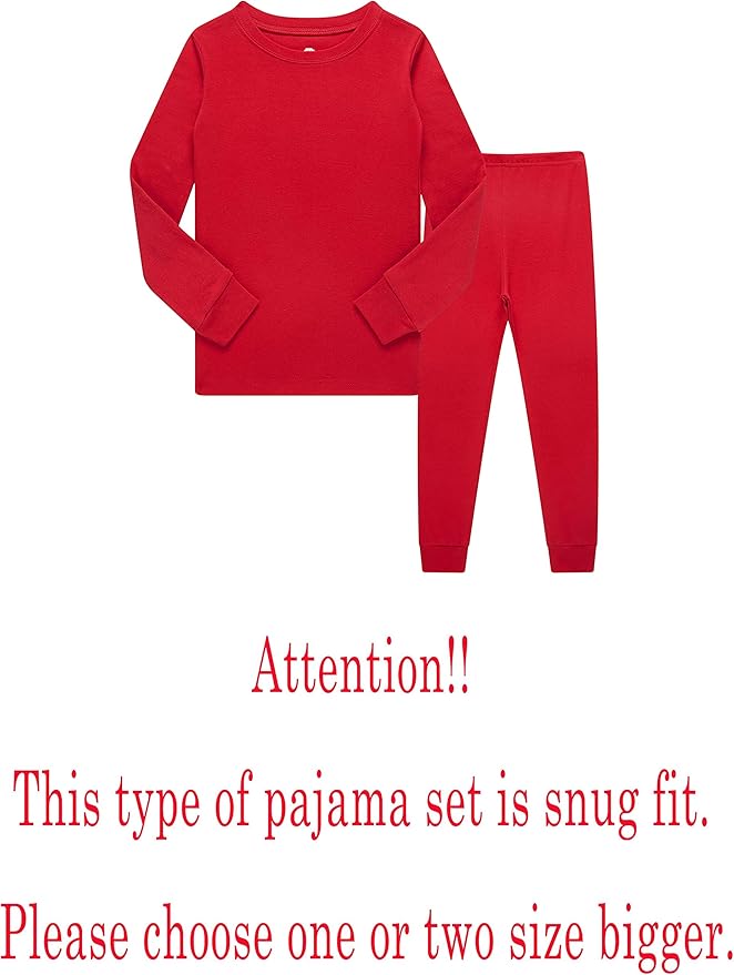 Family Feeling Little Big Boy Pajamas Sets 100% Cotton Pjs Kids Jammies