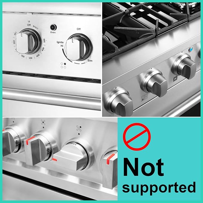Stove Knob Safety Covers & Oven Lock for Child Baby Proofing Kitchen Universal Size Gas Knob Covers Clear View Childproof Oven Knob Covers for Kids and Pets (5packs +1locks)