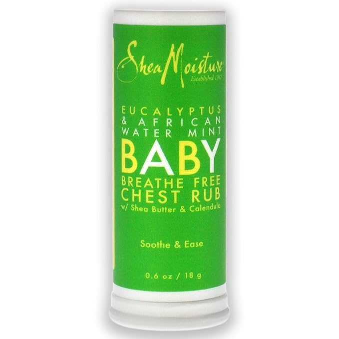 Shea Moisture Eucalyptus & African Water Mint Baby Chest Rub Ointment for Unisex, 0.6 Ounce