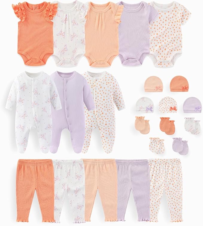 Unisex Baby Boy Girl Clohtes Pants Sets 23 pack Cotton Casual New born Clothing Comfort Infant Birthday Outfit
