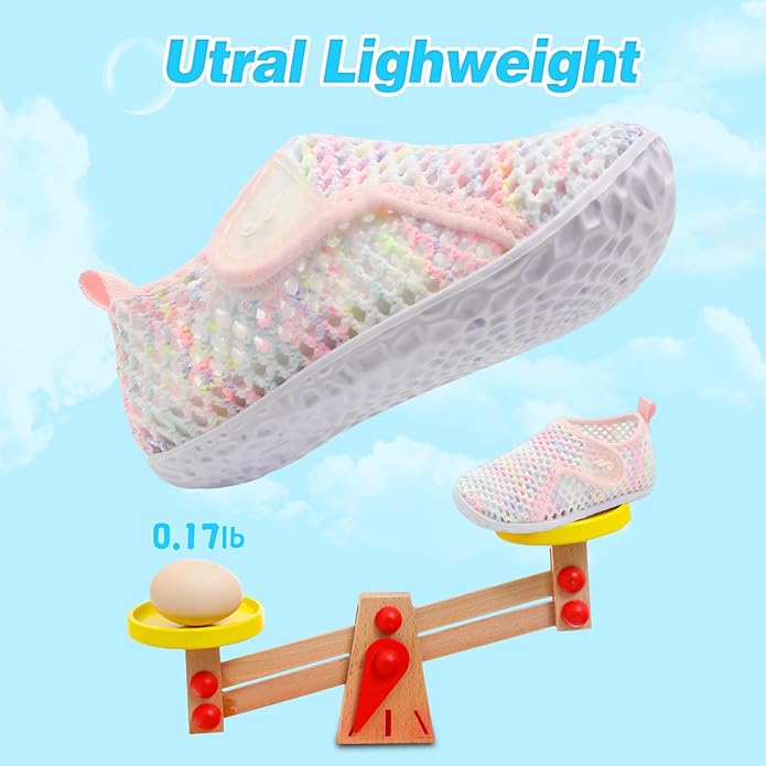 JIASUQI Baby Boys Girls Barefoot Swim Pool Water Shoes Beach Walking Sandals Athletic Sneakers