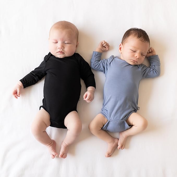 KYTE BABY Soft Bamboo from Rayon Long Sleeve Unisex Bodysuit, 0-24 Months