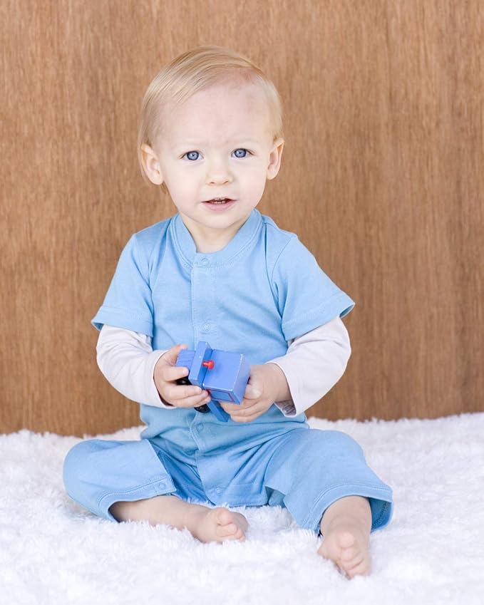 Babysoy Long Sleeve Baseball Style One Piece Coverall Romper