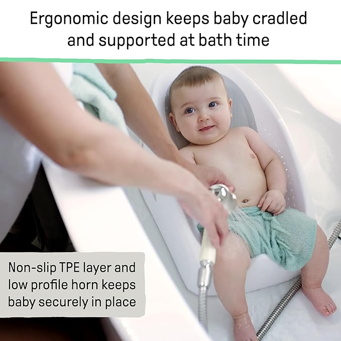 Ingenuity Easy Rinse Bather Baby Bath Seat, Non-Slip Soft Support, 0-6 Months, Up to 20 lbs