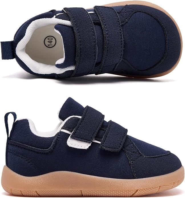 MORENDL Boys & Girls Walking Shoes 0-4 Years Baby Wide Toe Box Barefoot Shoes Toddler Sneakers