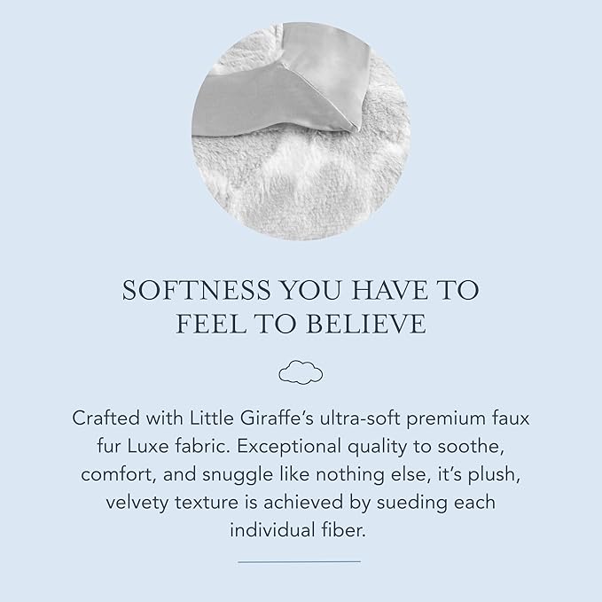 Little Giraffe Luxe Baby Blanket – 29x35” Satin Trim, Heart Army Silver | Ultra-Soft, Hypoallergenic Stroller & Nursery Blanket | Perfect for Newborns & Toddlers