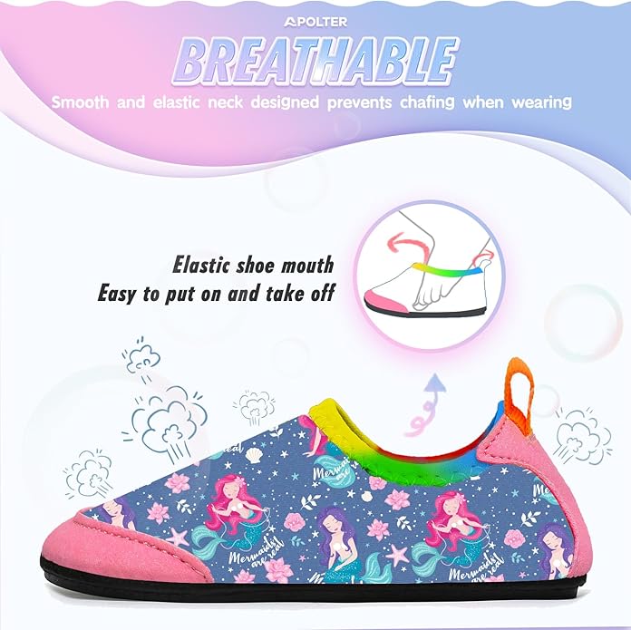Baby Boys and Girls Swim Water Shoes Barefoot Aqua Socks Non-Slip for Beach Pool Toddler Kids