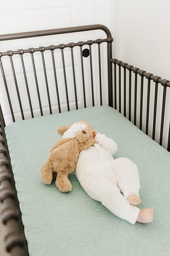 Emerson Copper Pearl Premium Knit Crib Sheets - Breathable and Soft, Fitted for Standard Mattresses, Perfect for Baby Registry or Shower Gift