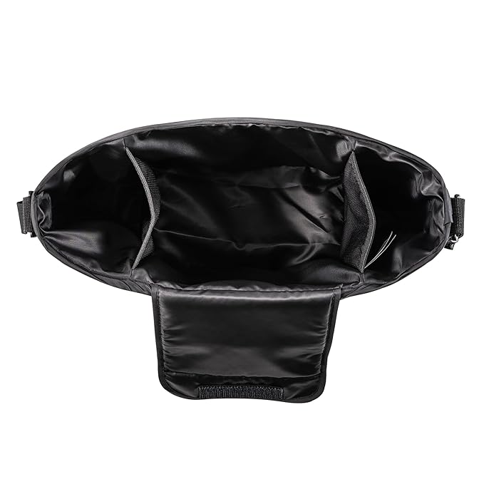 Tiny Twinkle Universal Stroller Organizer with Adjustable Strap - Waterproof Stroller Caddy Fits Baby Jogger, Nuna, Graco, Donna and Bugaboo Strollers（Black）