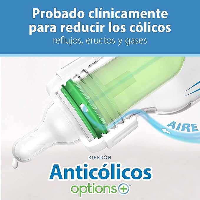 Dr. Brown's Natural Flow Anti-Colic Options + Narrow Bottle to Sippy Gift Set with Soft Silicone Sippy Spout, Removable Silicone Handles, Travel Cap and Bottle Brush