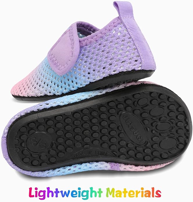 JIASUQI Baby Boys and Girls Barefoot Swim Water Skin Shoes Aqua Socks for Beach Swim Pool
