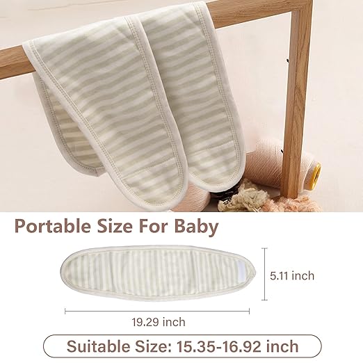 wonuu Baby Umbilical Cord Belt, Infant Belly Binder Hernia Care Navel Truss Support Newborn Warm Essential with Breathable Organic Cotton (4Pack-Green)