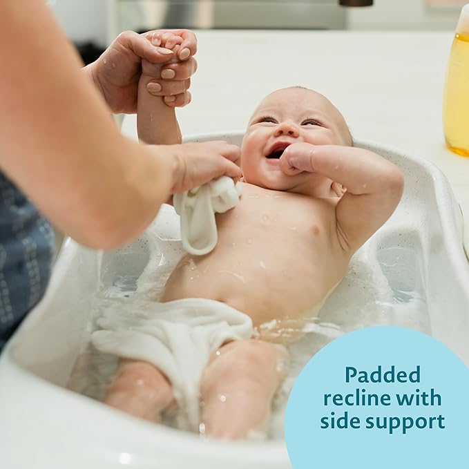 The First Years First Suds Newborn to Toddler Tub – 3 Stage Baby Bathtub with Soft, Non-Slip Infant Sling – Birth to 25 Pounds