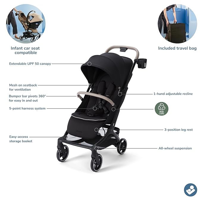 Maxi-COSI Oxford Cabin Lightweight Travel Stroller, Sea Shadow