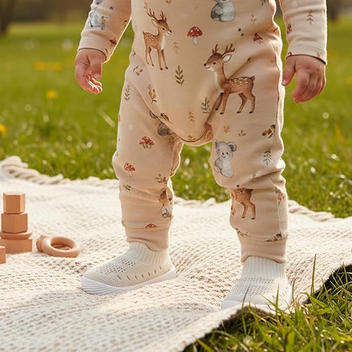 MORENDL Baby Toddler Walking Socks Non-Slip Breathable Unisex Casual Sneakers