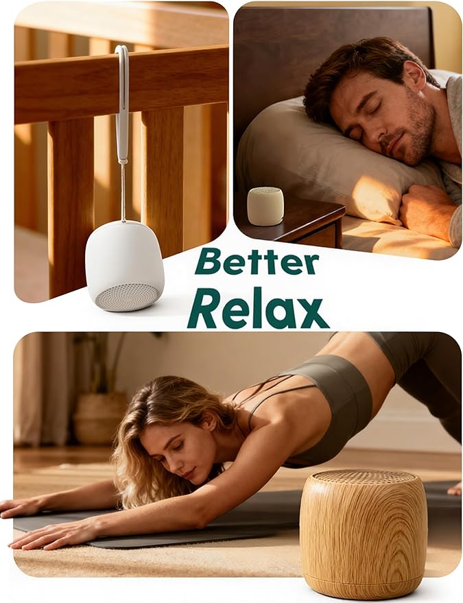 Babelio White Noise Sound Machine (Pocket Mini Pro) | 1000mAh Large Battery, 25 Non-looping Sounds for Adults, Kids & Babies, Timer, Memory Function, Pocket-Sized & Travel Essentials, Cream Beige