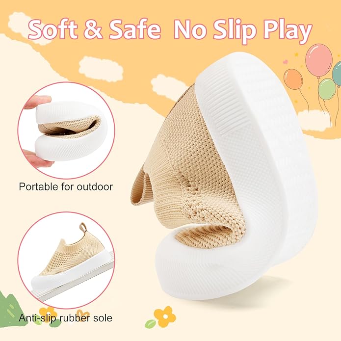 VIFUUR Baby Shoes Girls Boys Toddler Sneakers Non-Slip First Walkers Shoes for Babies 6 9 12 18 24 Months