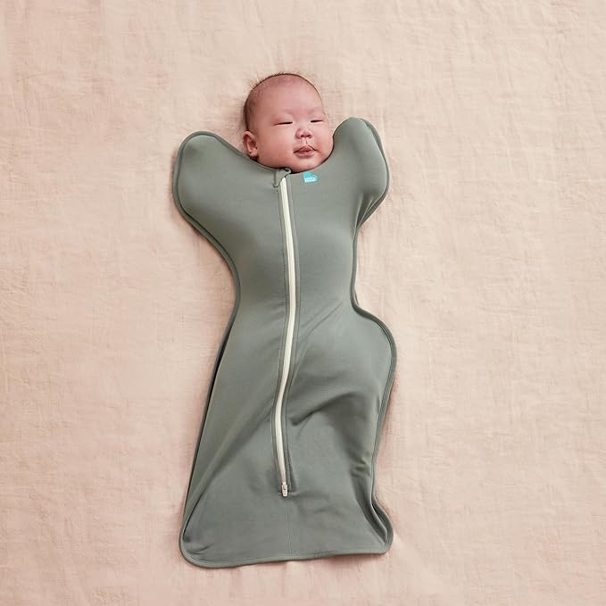 Love to Dream Swaddle Up Transition Swaddle, Patented Zip-Off Wings, Gently Help Baby Transition from Being Swaddled to Arms Free When Showing Signs of Rolling, 1.0 TOG, 13-19 lbs, Deep Olive