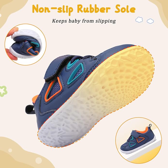 L-RUN Baby Shoes Boys Girls First Walkers Breathable Infant Sneakers Flexible Non-Slip Sole Walking Shoes for Toddlers