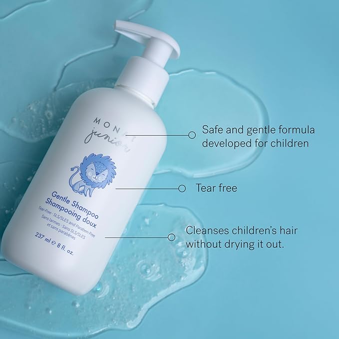 MONAT Junior™ Gentle Shampoo - A safe, Gentle and Non-irritating Hair Shampoo for children. All Natural Tear-free, Sulfate & Paraben-free - Net Wt. 237 ml / 8 fl. Oz