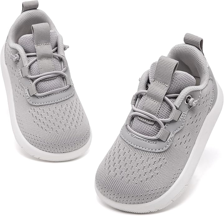 MORENDL Wide Toddler Shoes Baby Walking Shoes Girls Boys Zero Drop Minimalist Sneakers Slip On Tennis Shoe Breathable Naturally Flexible