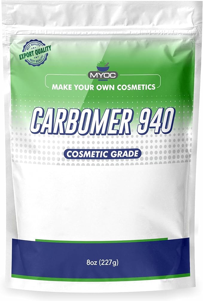 Carbomer 940 Powder (227 g / 8 oz) - Cosmetic Grade Thickening & Gelling Agent for DIY Serums Gels Creams & Lotions