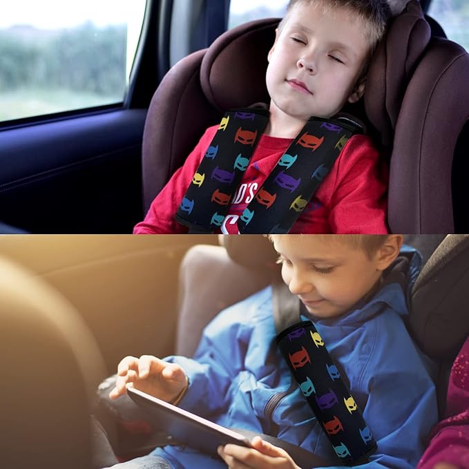 Seat Belt Cover for Kids, Seat Belt Pad for Boys Girls, Car Seat Straps Shoulder Pads for Kids, Kid's Seat Belt Cushion, Shoulder Strap Pad, 1 Piece （MASK）