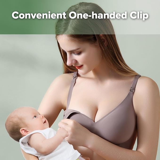 haakaa Nursing Bras for Breastfeeding, Ultra Comfort Jelly Strip“ Supportive Maternity Bras Wireless Pregnancy Bras