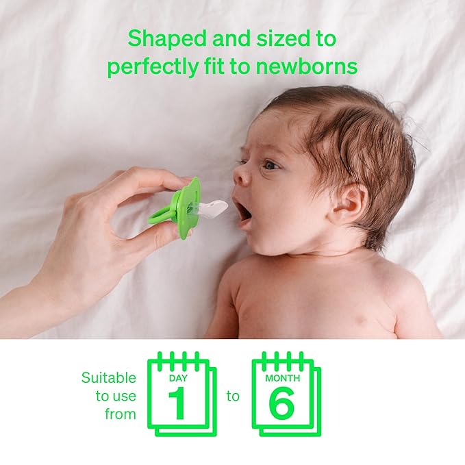 Orthodontic Pacifier by LoveNoobs, 4 Pack, Pacifiers 0-6 Months, Baby Starter Kit, Newborn Silicone Dummy, Orthodontic, Teething Soothers, Newborn Gift