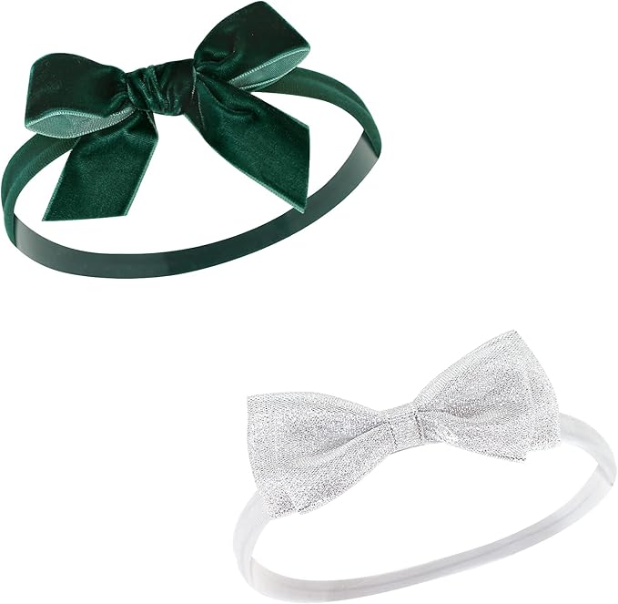 Hudson Baby Cotton and Synthetic Headbands, Size 0-24 Months