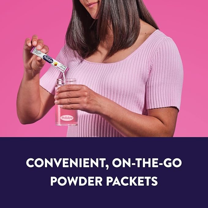 Pedialyte Electrolyte Powder | Hydration Drink for Kids & Adults | Variety Pack: Grape, Strawberry Lemonade, and Orange, 24 Powder Packets