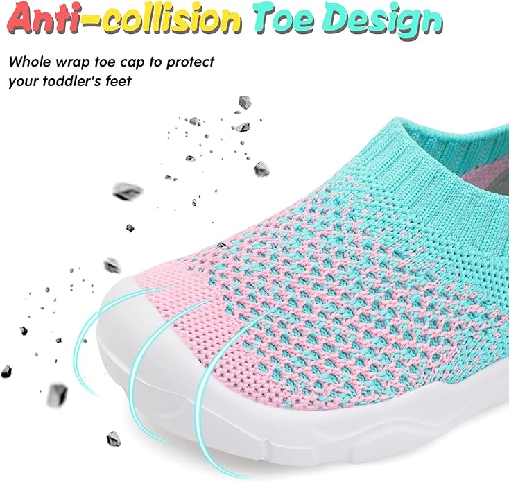 JOINFREE Toddler Boys Girls Sneaker Slip On Shoes Kids Lightweight Breathable Walking Shoes