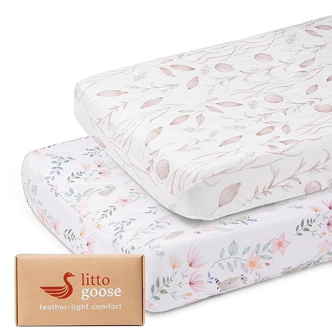 Quilted Changing Table Cover (2-Pack) Fitted Diaper Changing Pad Cover, Soft Breathable Ideal for Boys Girls (2-Pack)