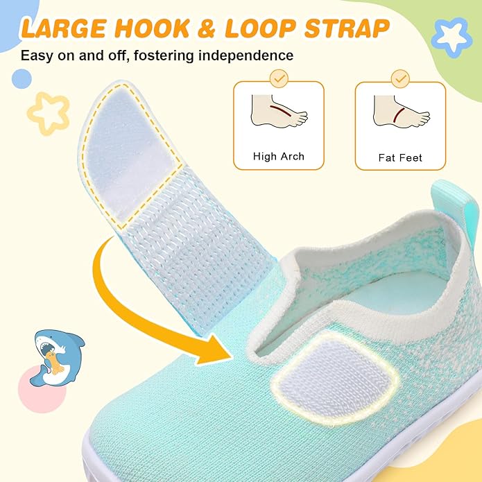 L-RUN Baby Shoes Boys Girls First Walking Shoes Infant Sneakers Toddler Crib Shoes Lightweight Breathable Non-Slip Soles