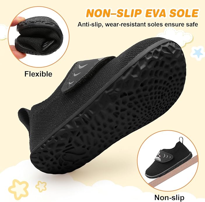 L-RUN Baby Shoes Boys Girls First Walking Shoes Infant Sneakers Toddler Crib Shoes Lightweight Breathable Non-Slip Soles