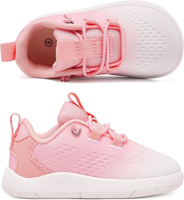 MORENDL Wide Toddler Shoes Baby Walking Shoes Girls Boys Zero Drop Minimalist Sneakers Slip On Tennis Shoe Breathable Naturally Flexible