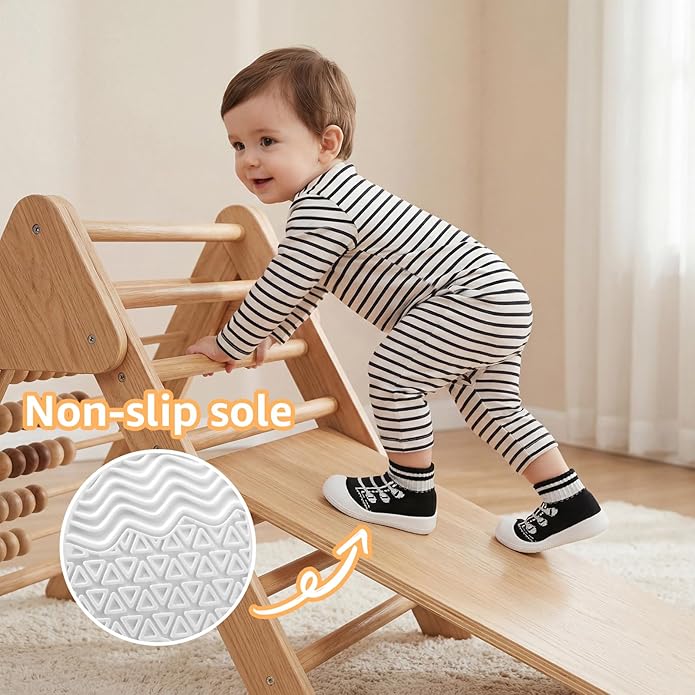 STQ Baby Socks Shoes Toddler Wide Toe Box Non-Slip Slippers Infant Walking Shoe Soft Baby Boys Girls Lightweight Sneakers