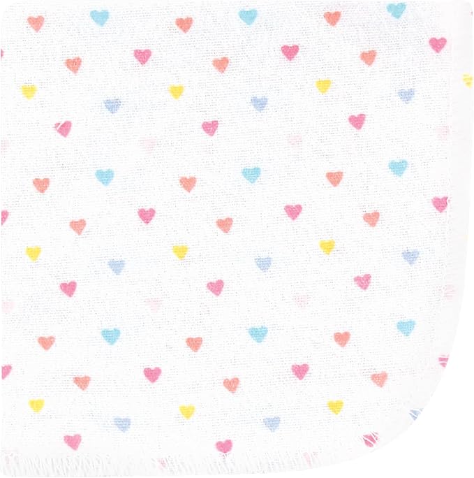 Hudson Baby Unisex Baby Flannel Cotton Washcloths, Unicorns Rainbows 10 Pack, One Size