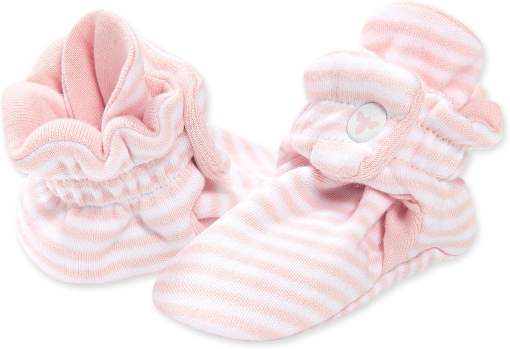 Burt's Bees Baby Unisex Booties Organic Cotton Newborn Essentials Shoes for Infants