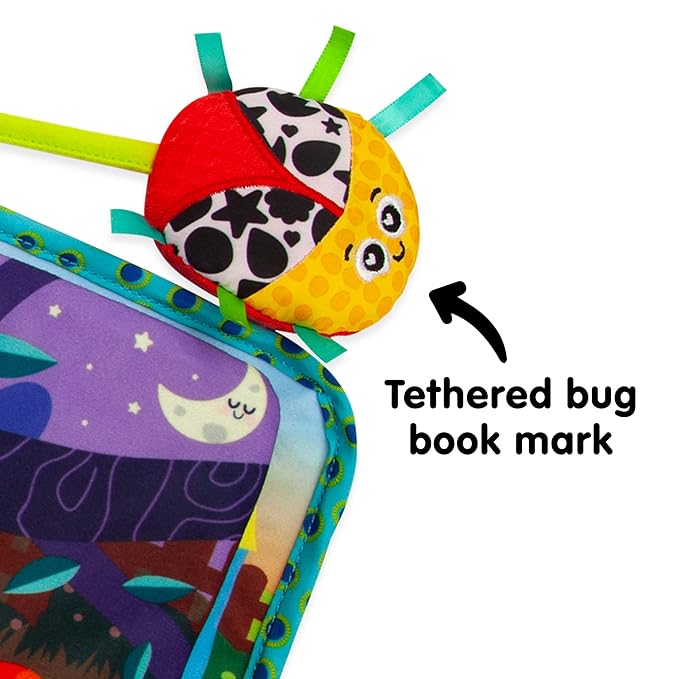Lamaze Bitty Bug Soft Baby Book - High Contrast Baby Book with Crinkly Cloth Pages - Sensory Books for Babies Ages 6 Months and Up