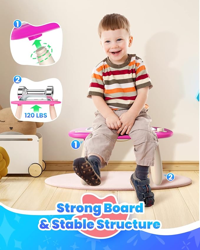 Magnetic Drawing Board, Toddler Girl Toy for 1-3 Year Old, Doodle Board Learning and Educational Toy for 1 2 3 Year Old Baby Birthday Gift- Deep Pink