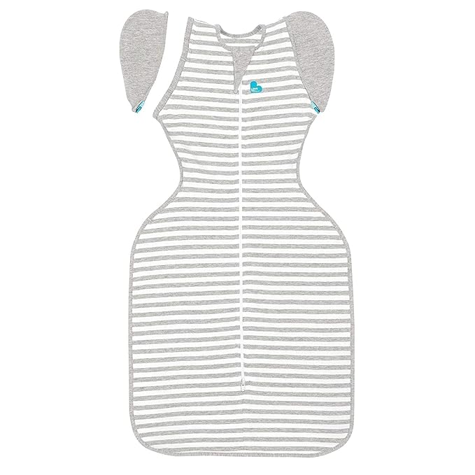 Love to Dream Swaddle UP Transition Bag, Patented Zip-Off Wings, Gently Help Baby Safely Transition from Being Swaddled to arms Free Before Rolling Over, Gray, Large, 19-24 lbs