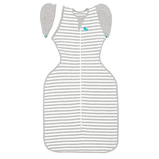 Love to Dream Swaddle UP Transition Bag, Patented Zip-Off Wings, Gently Help Baby Safely Transition from Being Swaddled to arms Free Before Rolling Over, Gray, Large, 19-24 lbs