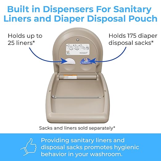 Koala Kare Surface-Mounted Vertical Baby Changing Station, Model KB301-00 (Beige)